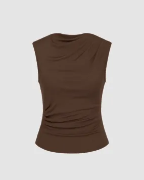 EARTHY BROWN CO-ORD SET TOP