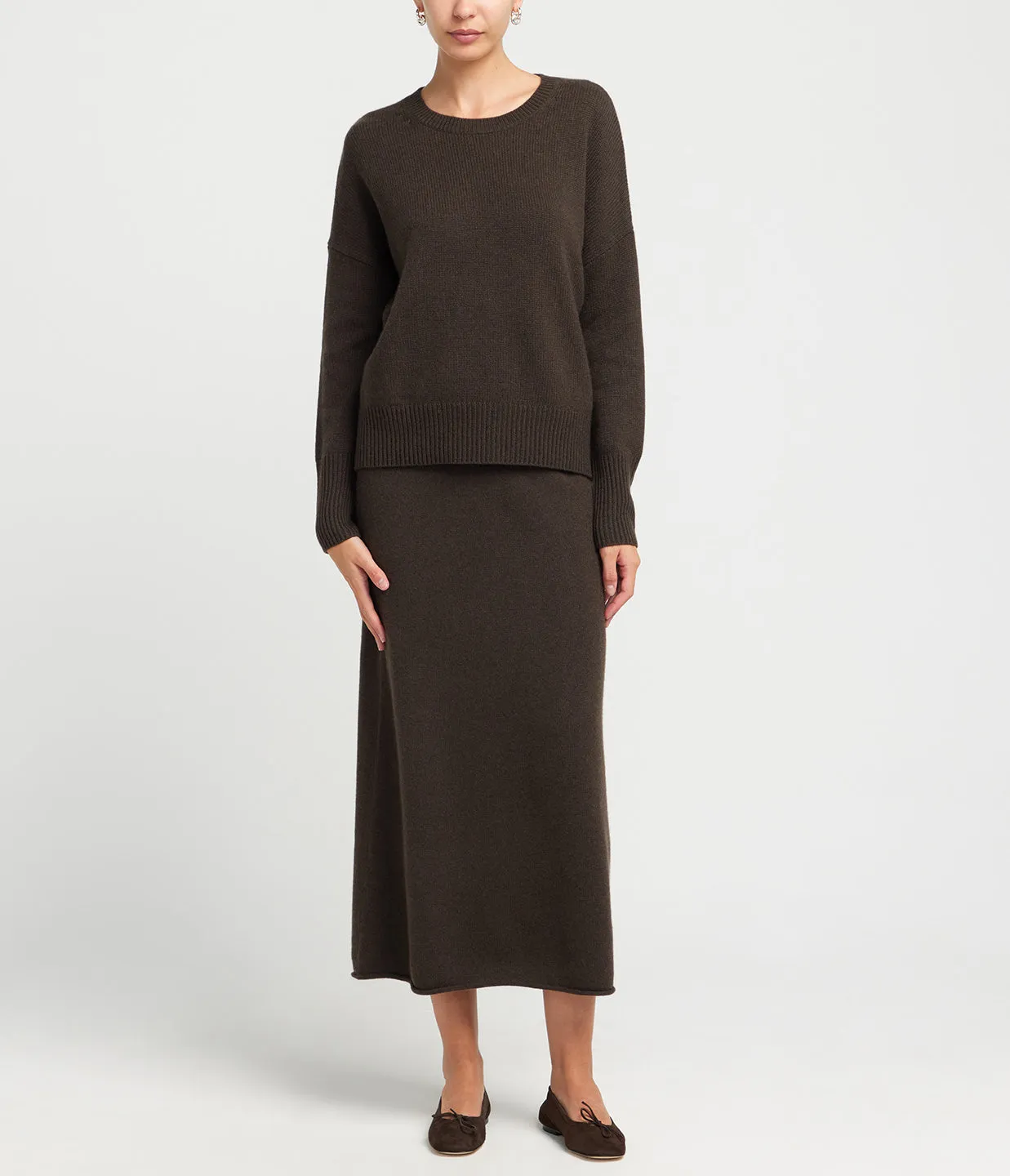 Elin Knitted Skirt in Wood