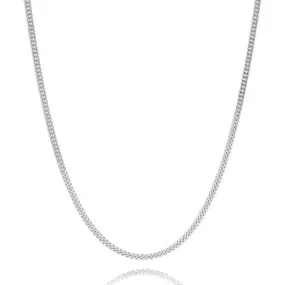 Fashion Women's Unisex 925 Sterling Silver Curb Chains 2MM