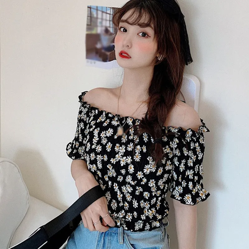 Floral Print Ruched Blouse