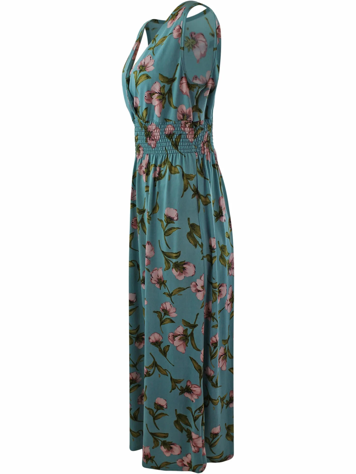 Floral Sleeveless Maxi Dress