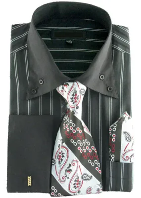 Fortino Landi AH601-BLK Mens Shirt