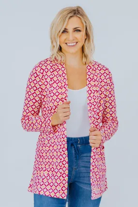 Give it a Try Cardigan in Drop Pink