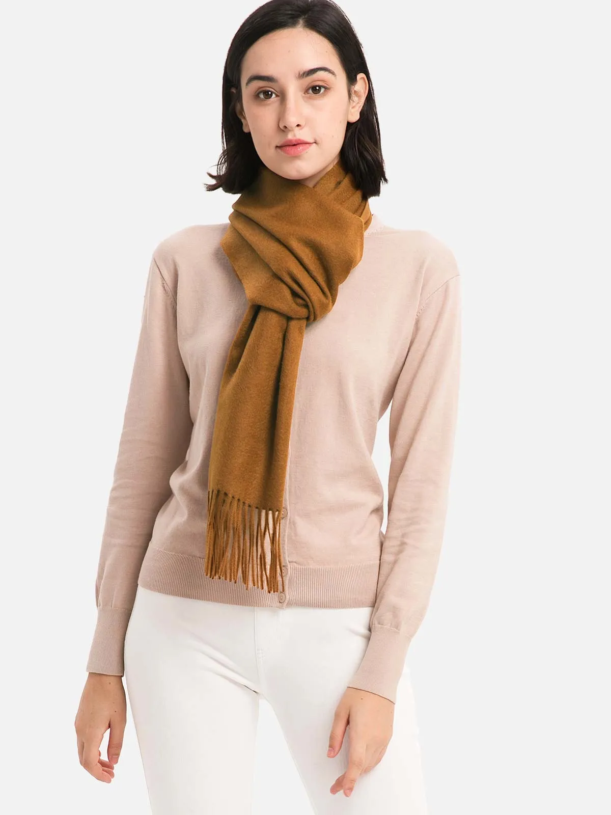 Golden Camel Cashmere Scarf