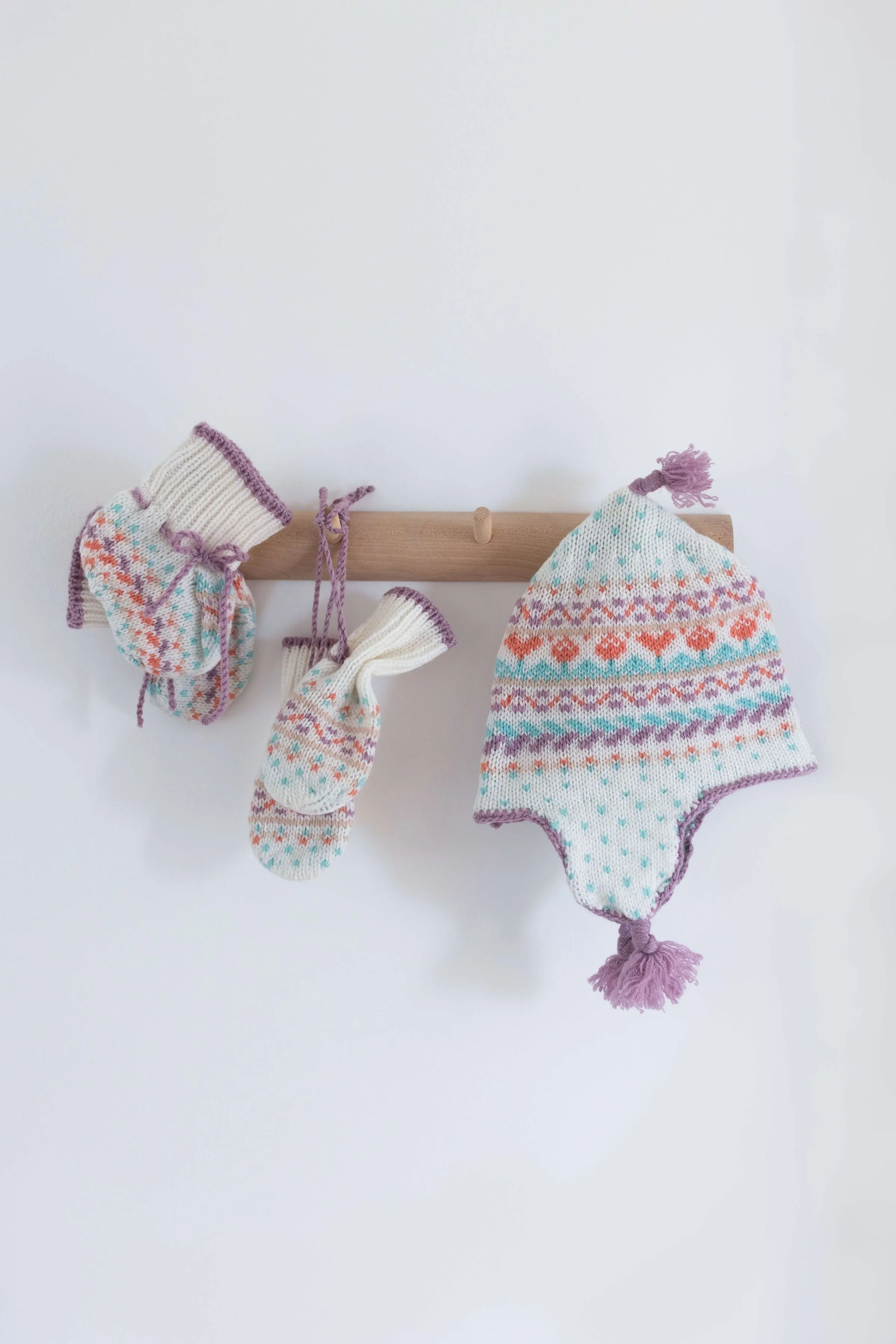 Hand Knit Fairisle Cashmere Baby Booties