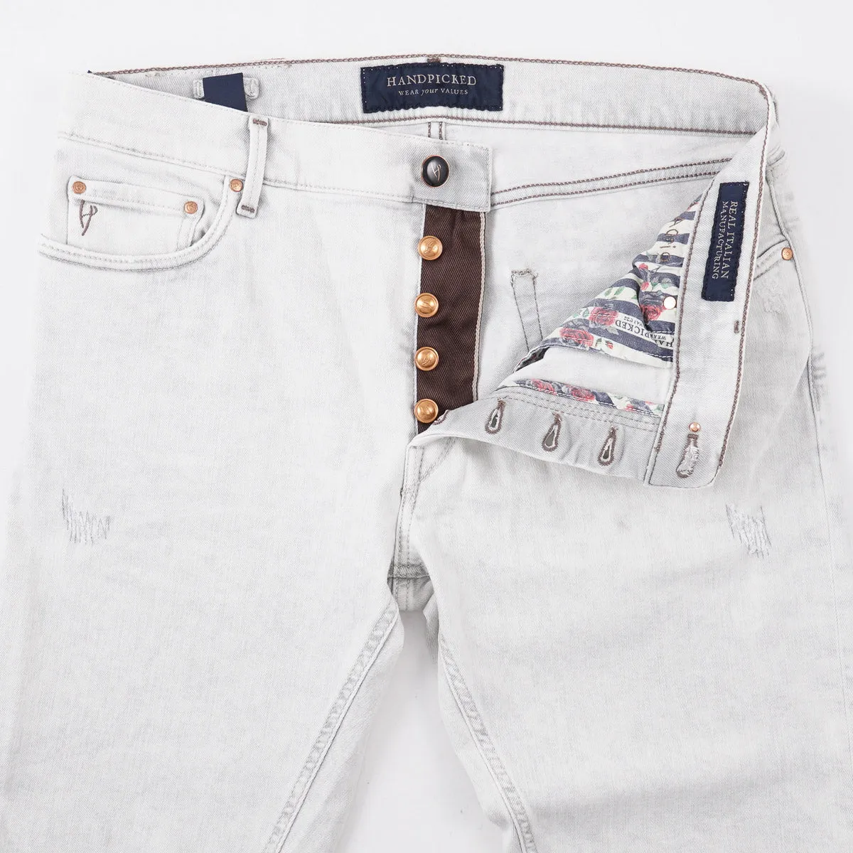 Handpicked 'Adria' Regular-Fit Distressed Jeans
