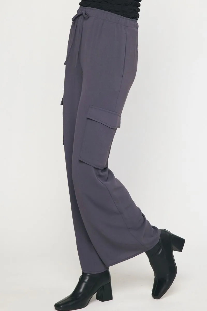 High Waisted Utility Wide Leg Pants
