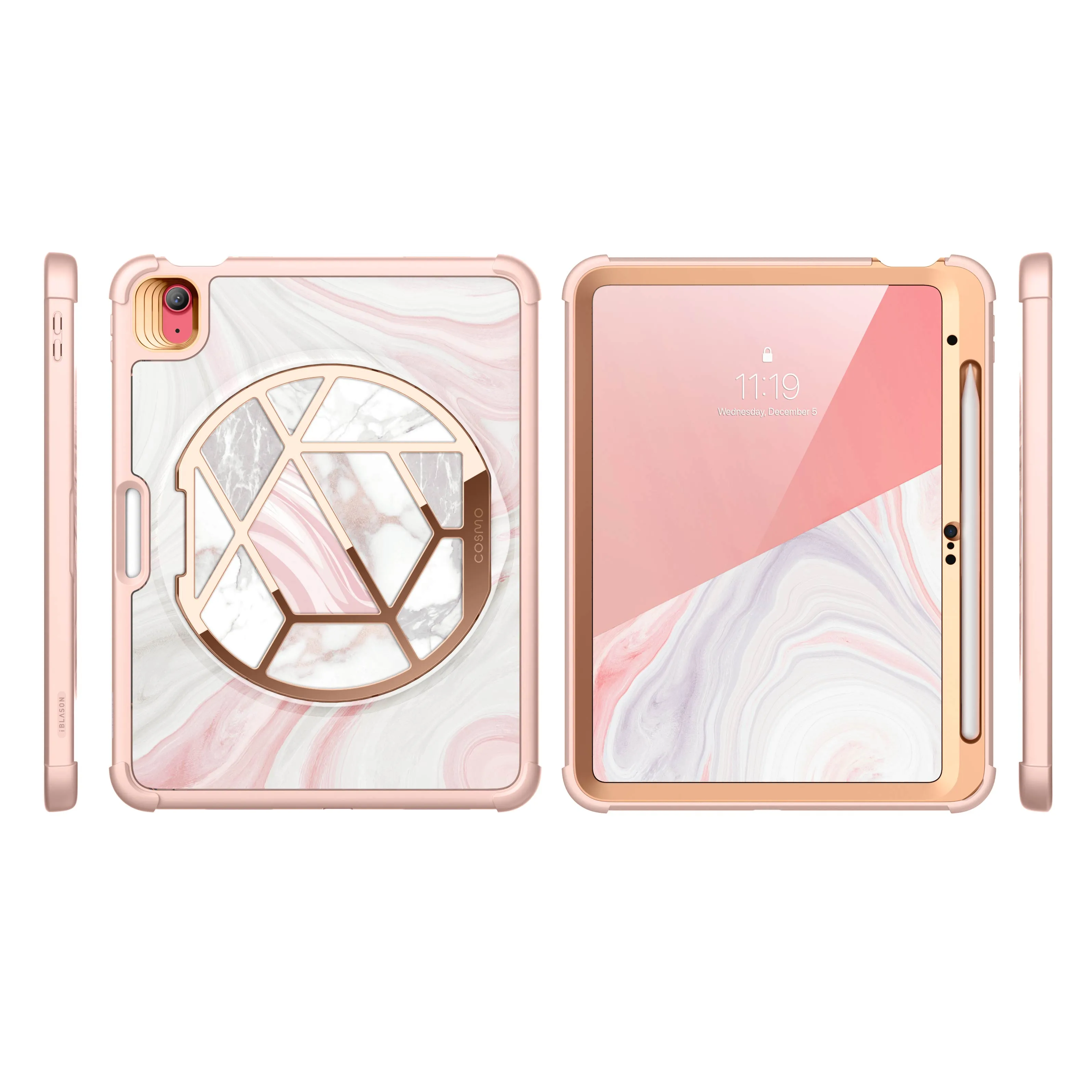 iPad 10.9 inch (2022) Cosmo Case-Marble Pink