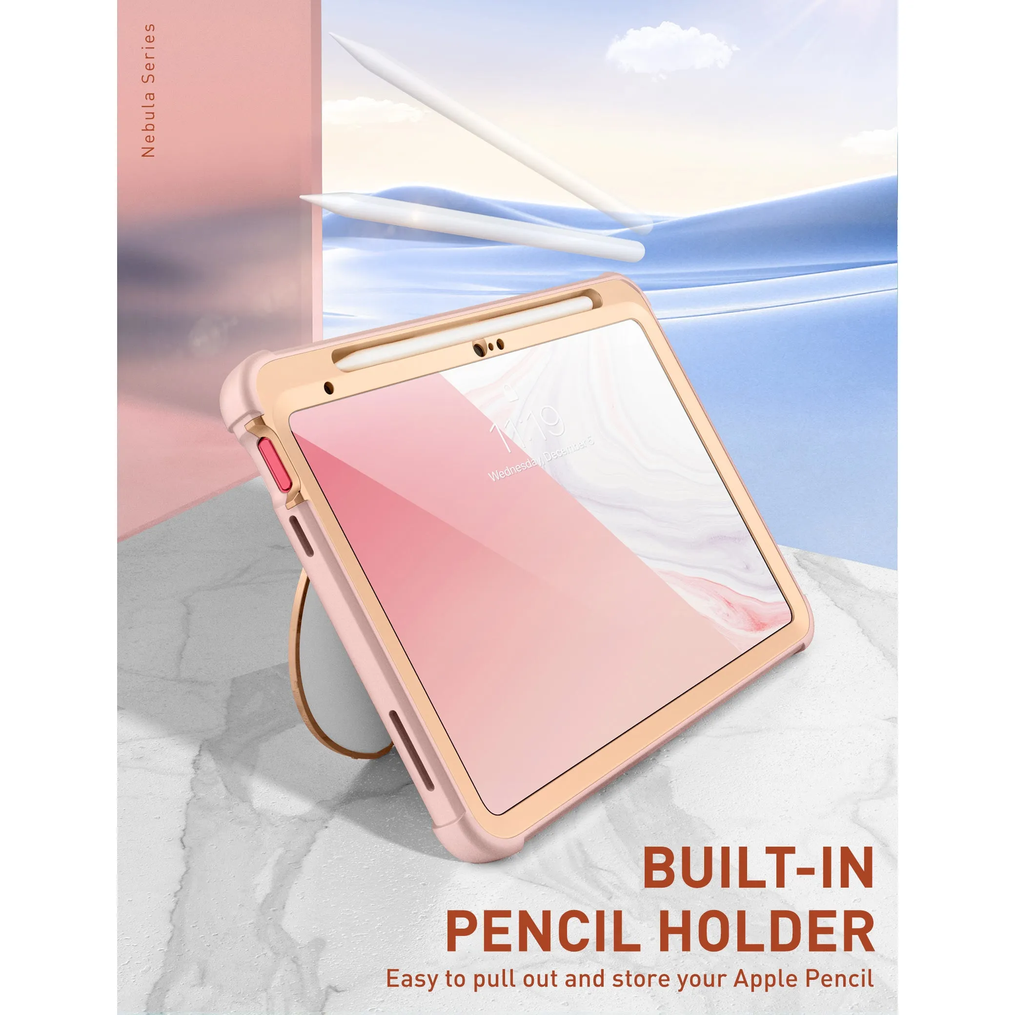 iPad 10.9 inch (2022) Cosmo Case-Marble Pink