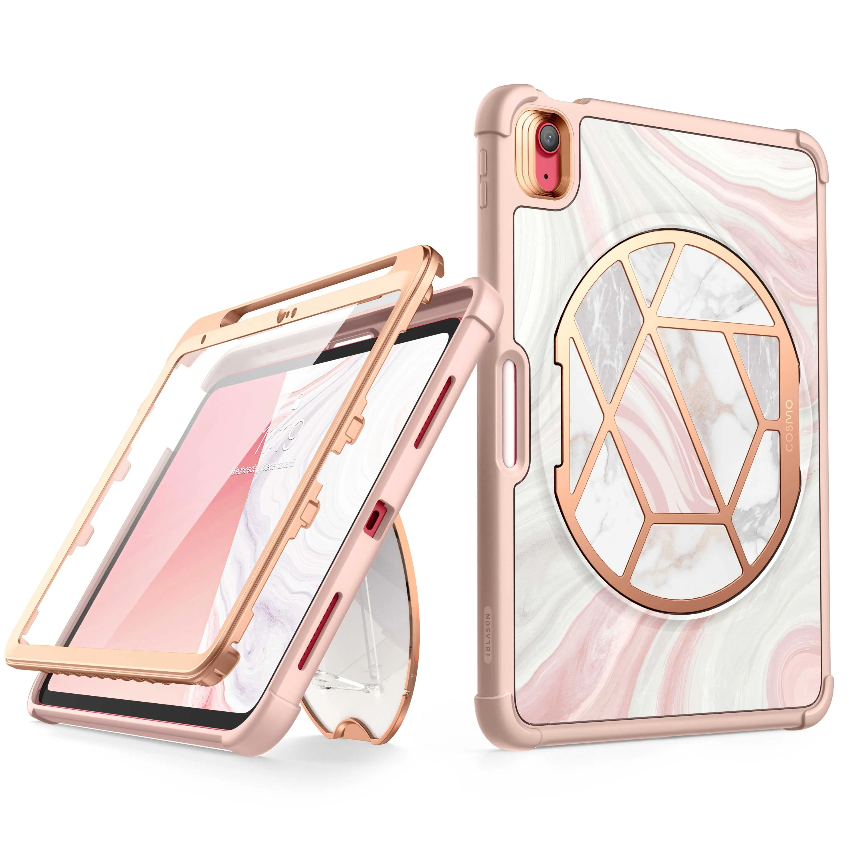 iPad 10.9 inch (2022) Cosmo Case-Marble Pink