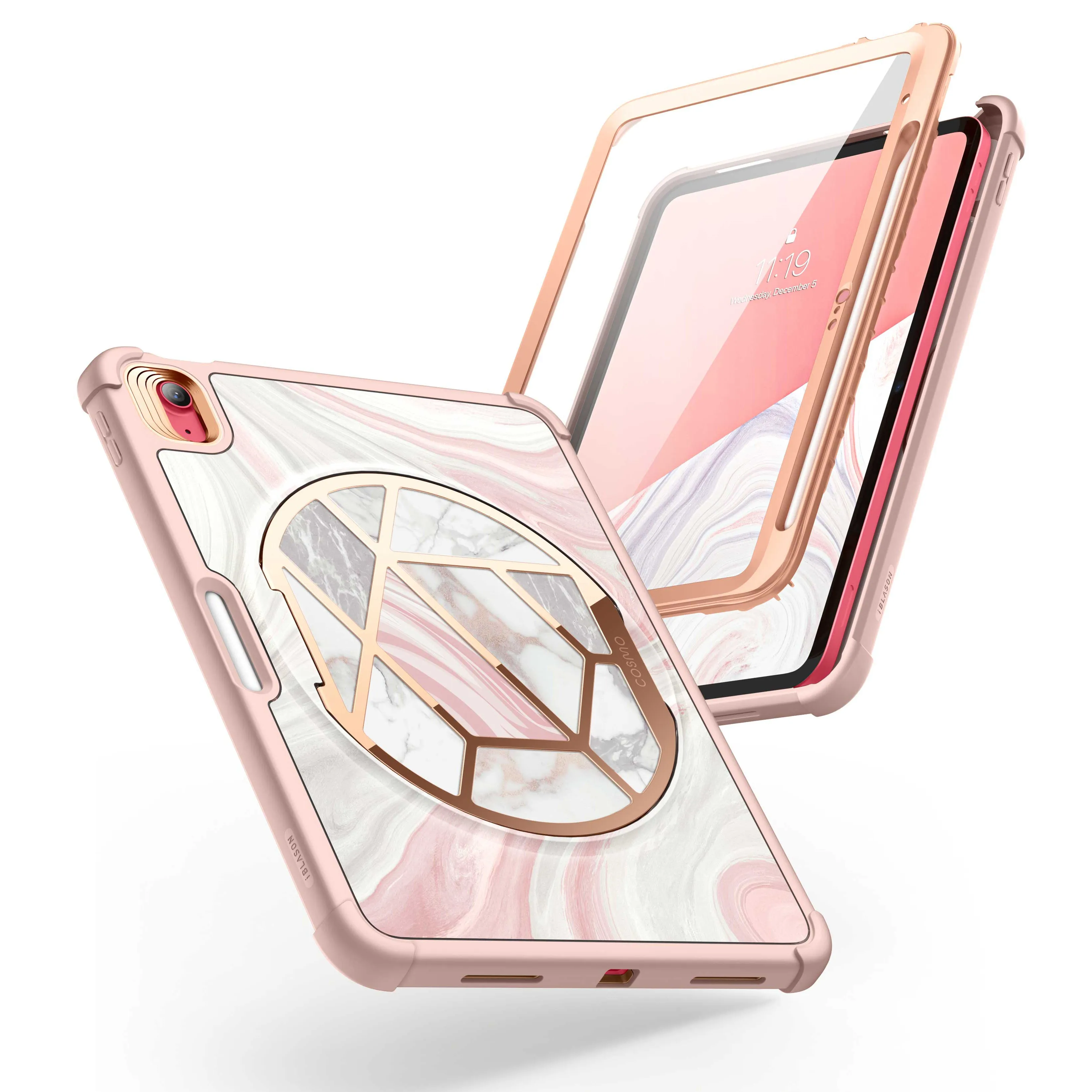 iPad 10.9 inch (2022) Cosmo Case-Marble Pink