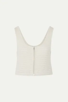KIBDI linen crochet top