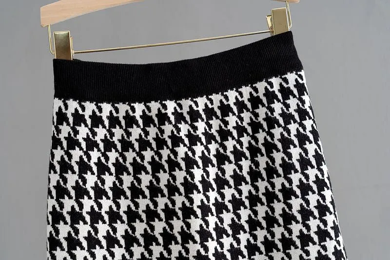 Knit Sweater Skirt Elastic Band High Waist Midi Pencil Skirt Bodycon Women Long Skirts Jupe Femme Faldas