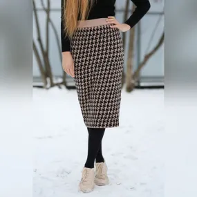Knit Sweater Skirt Elastic Band High Waist Midi Pencil Skirt Bodycon Women Long Skirts Jupe Femme Faldas