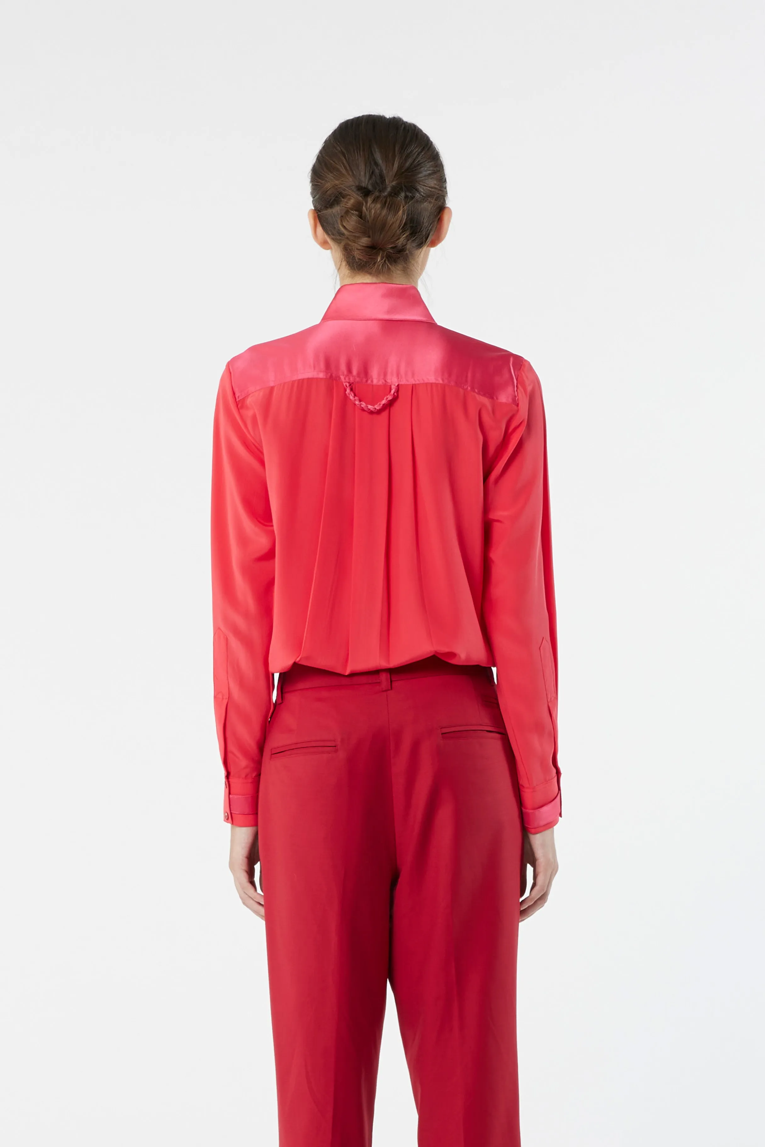 LOCK fuchsia - silk shirt
