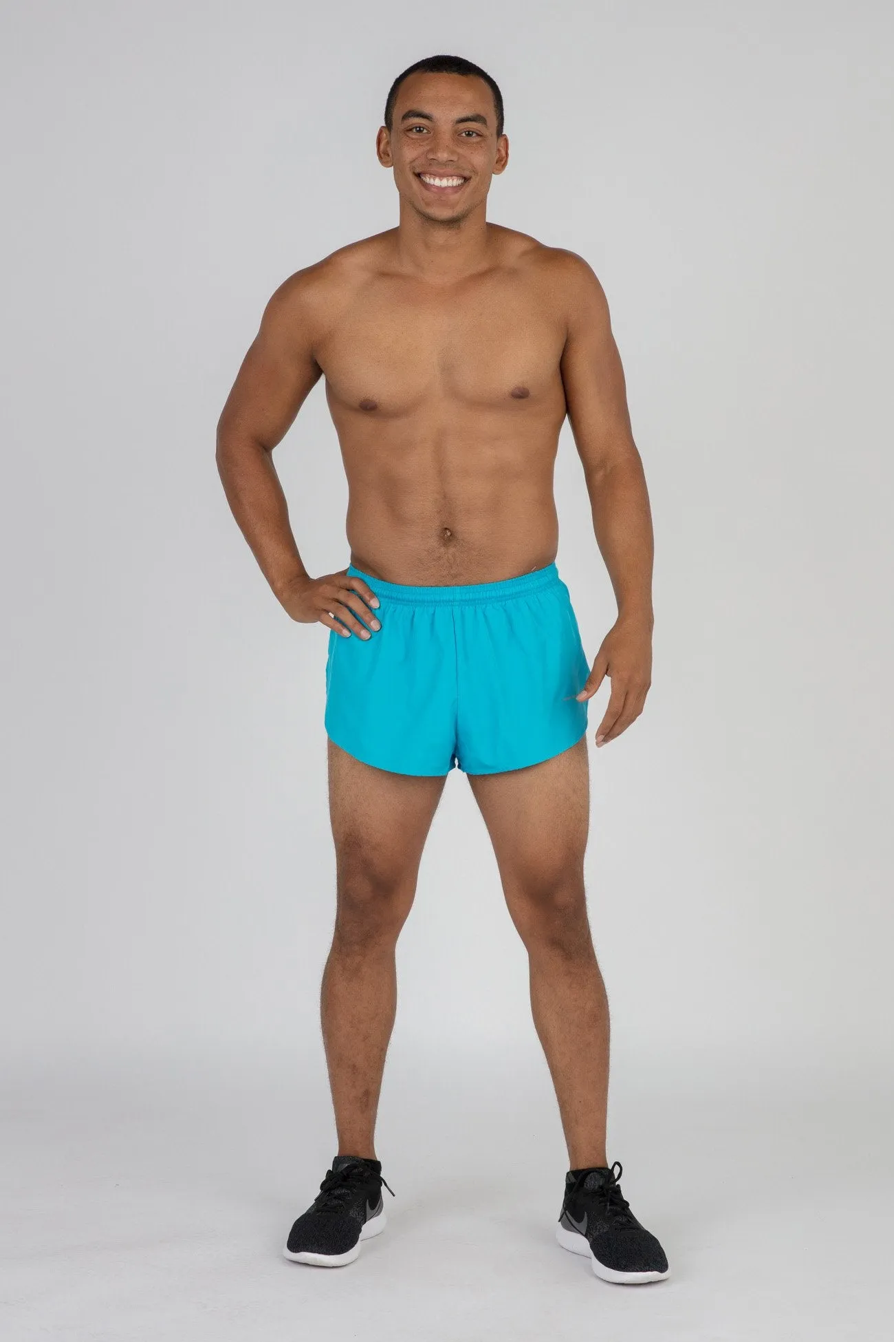 Men's 1" Elite Split Shorts- Vivid Blue