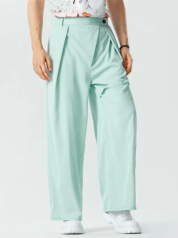 Mens Cutout Solid Wide Leg Casual Pants SKUK15267