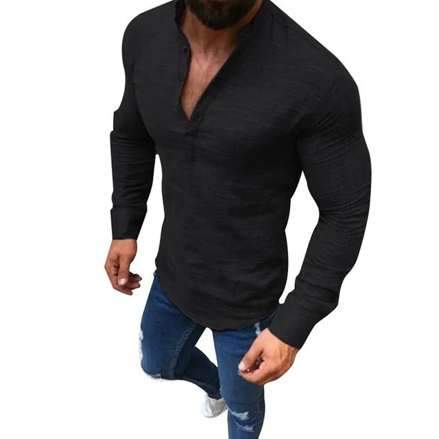 Men's Solid Color Shirt