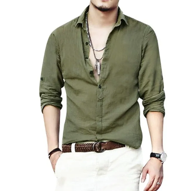 Men's Solid Color Shirt