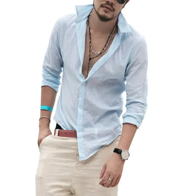 Men's Solid Color Shirt