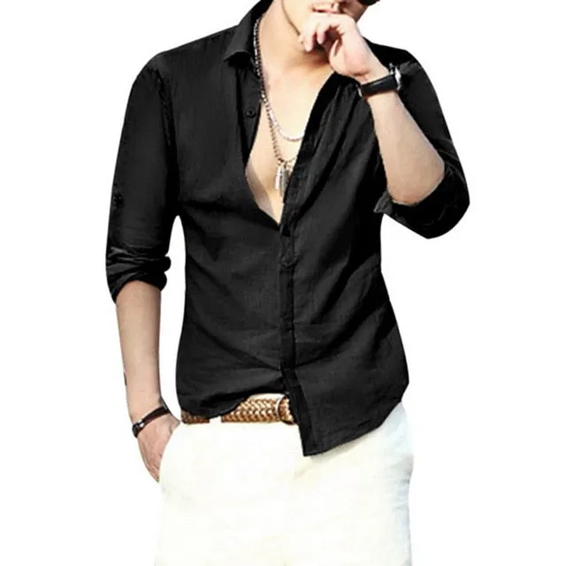 Men's Solid Color Shirt