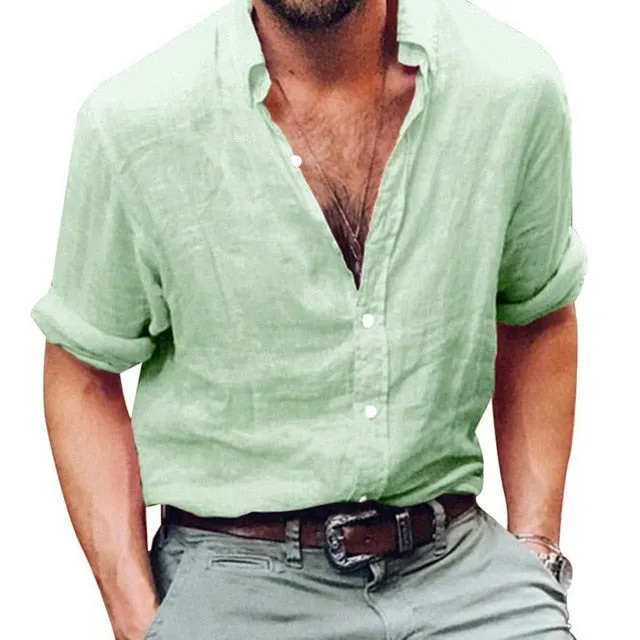 Men's Solid Color Shirt