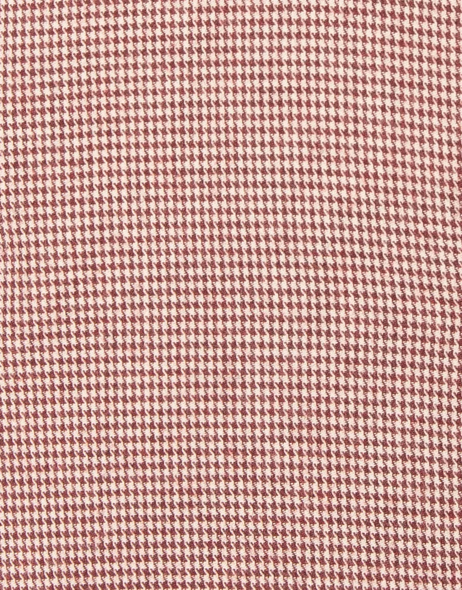 Ohope Burgundy Houndstooth Flannel Shirt