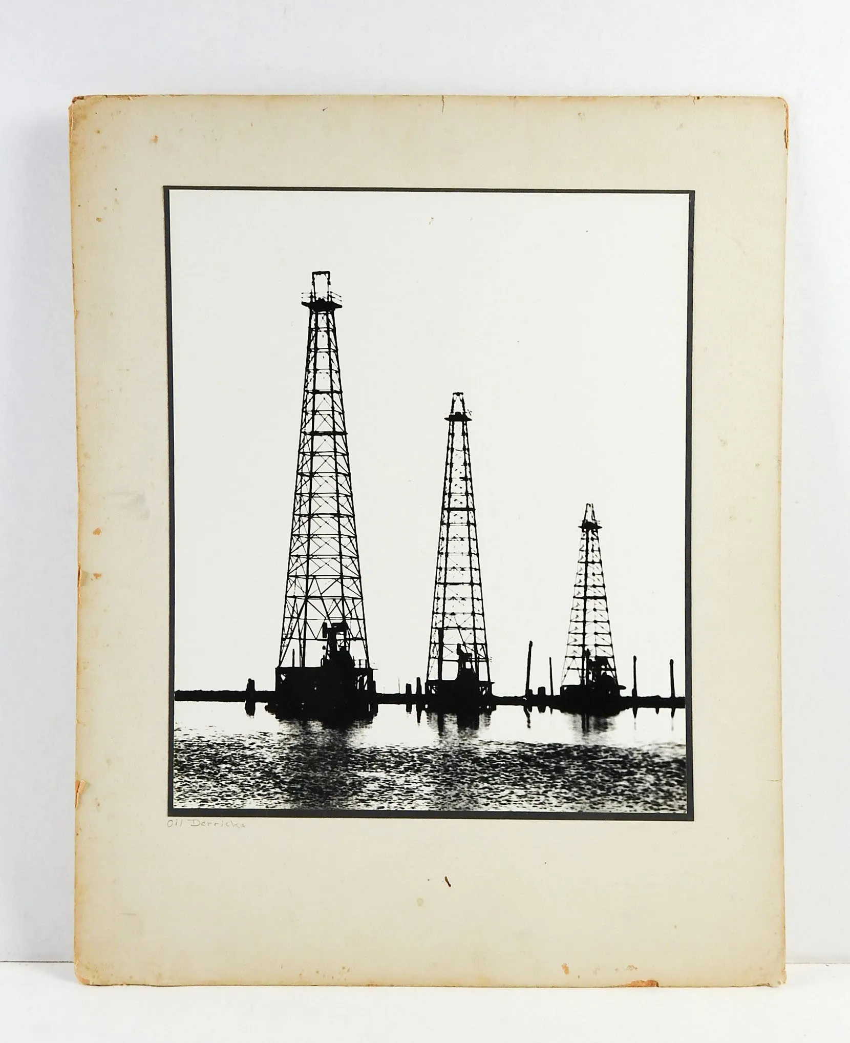 Oil Derricks Vintage Photograph
