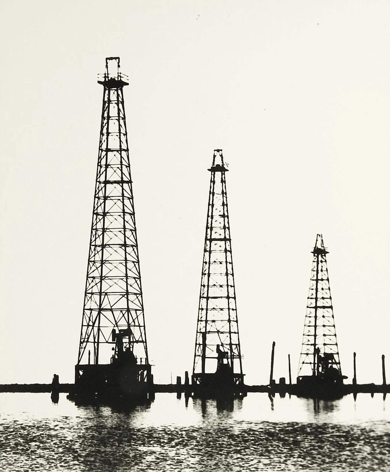 Oil Derricks Vintage Photograph