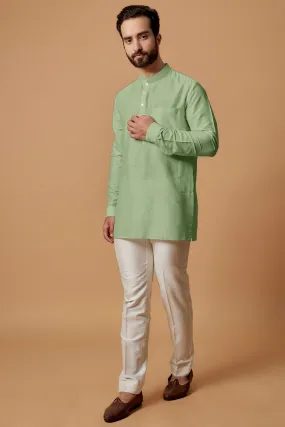 Pintucked Shirt Kurta - Naksh