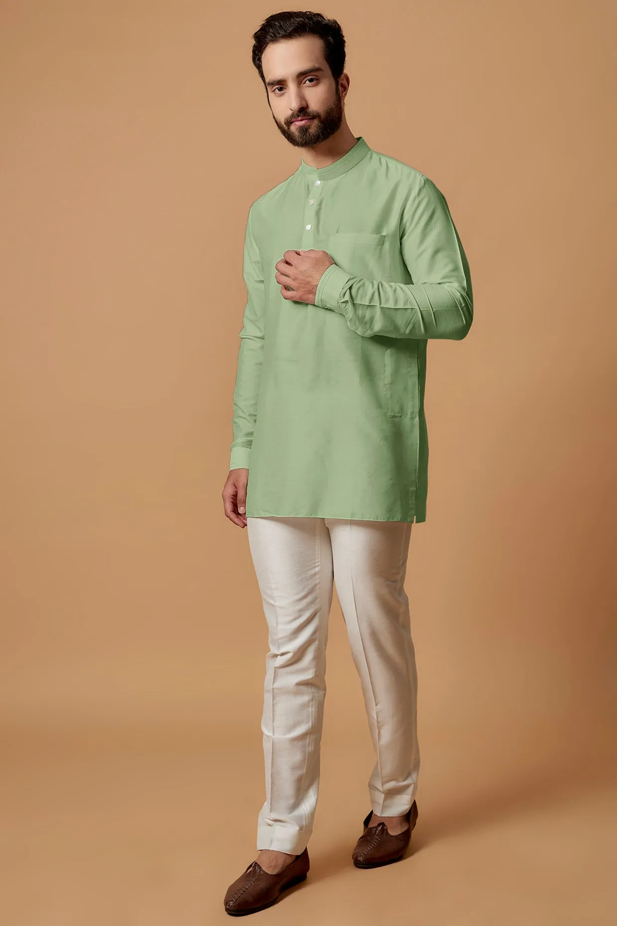 Pintucked Shirt Kurta - Naksh