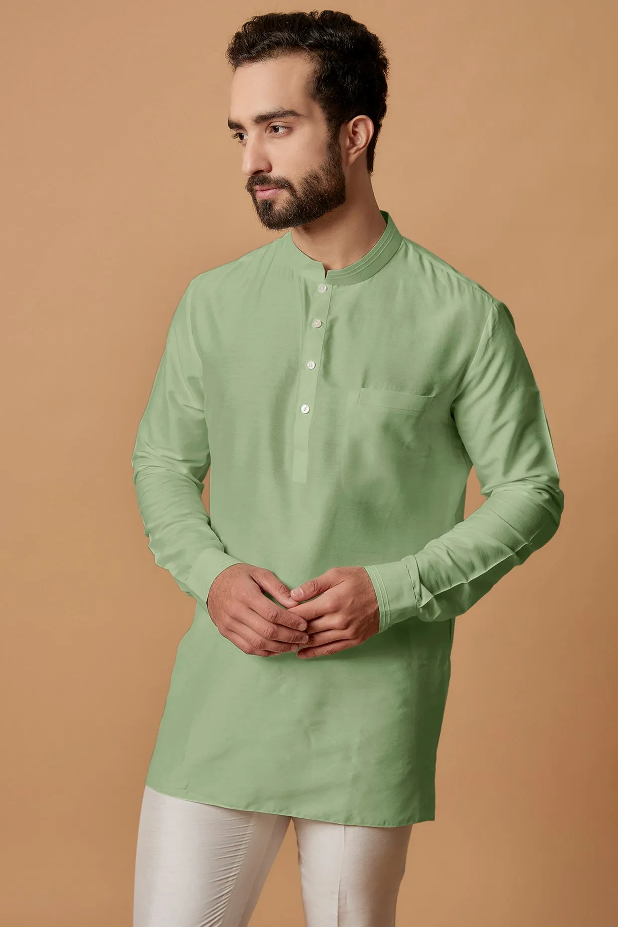 Pintucked Shirt Kurta - Naksh