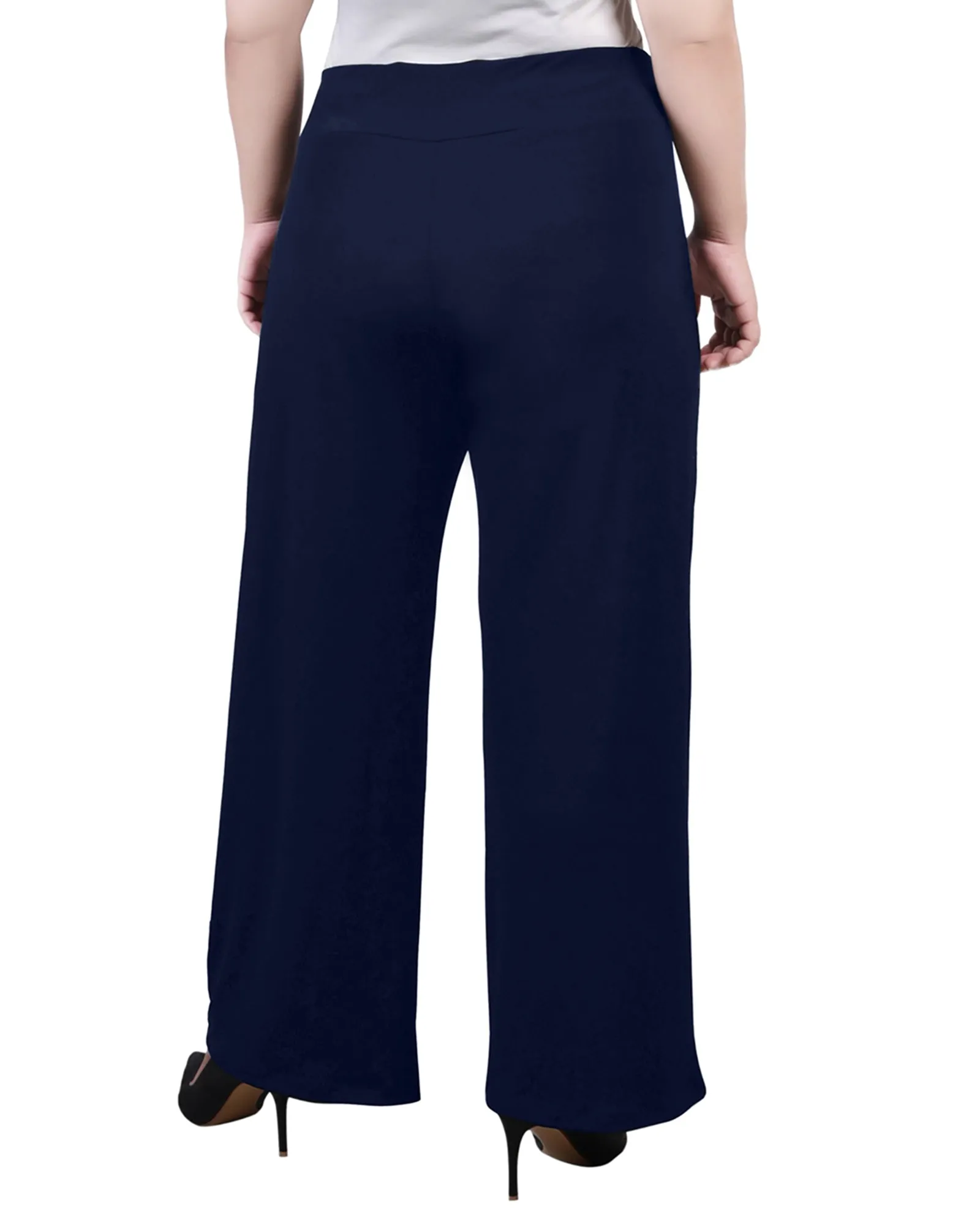 Plus Size Cropped Pull On Pants With Sash
