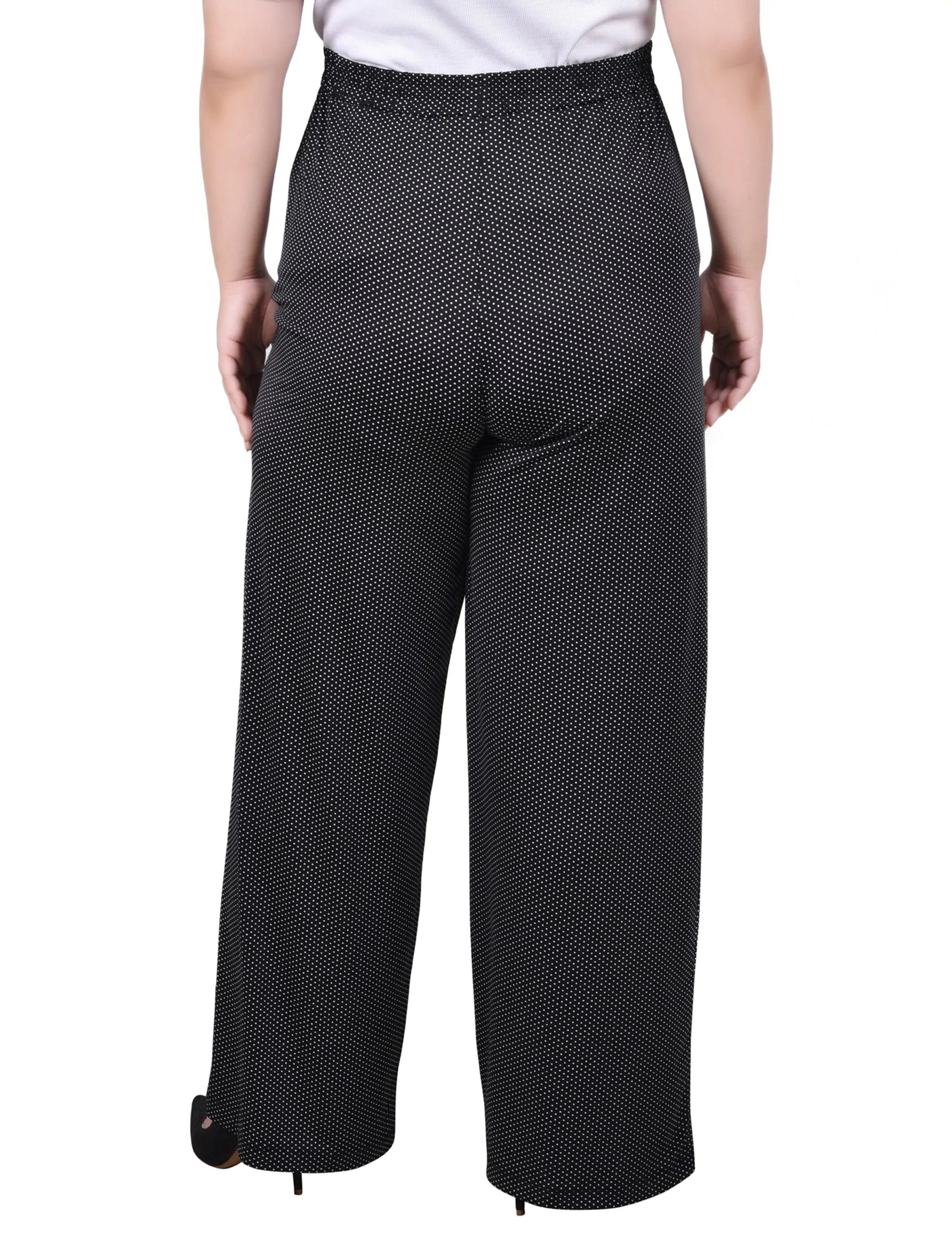 Plus Size Wide Leg Pull On Pant