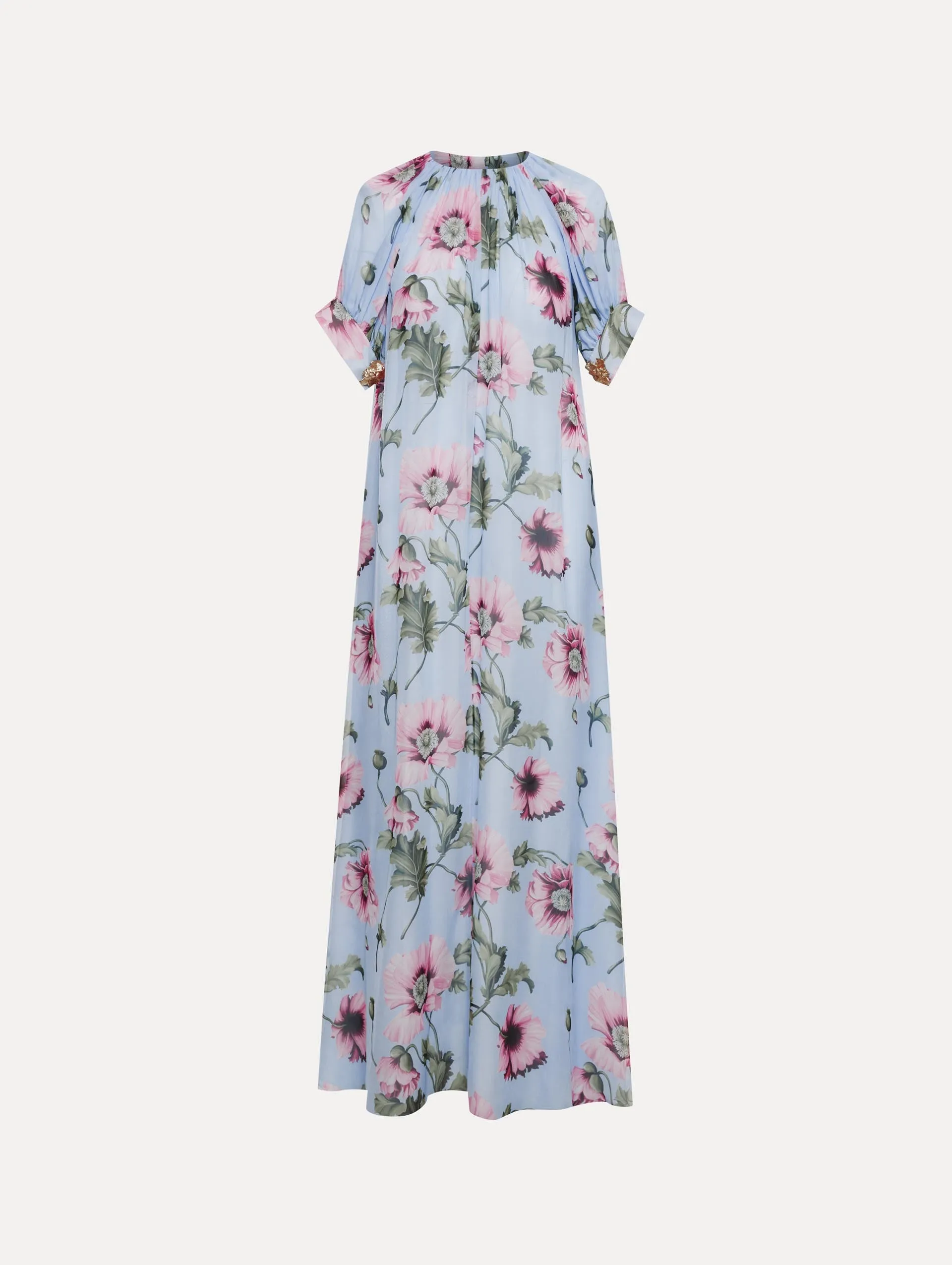Poppy Silk Chiffon Caftan