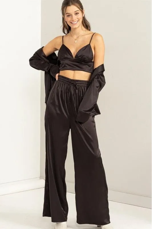 Positively Alluring Bralette and Top - Black