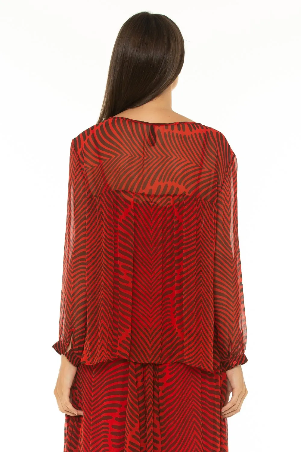 Pre-Order Long Sleeve Blouse Baru Red