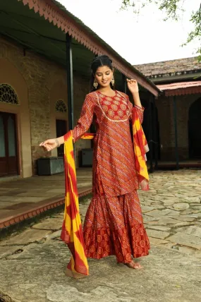Printed Latest Trends Sharara with Dupatta Sets