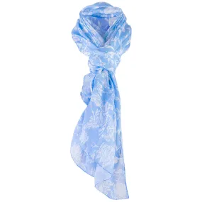 Printed Modal Cashmere Scarf in Celeste Provencal