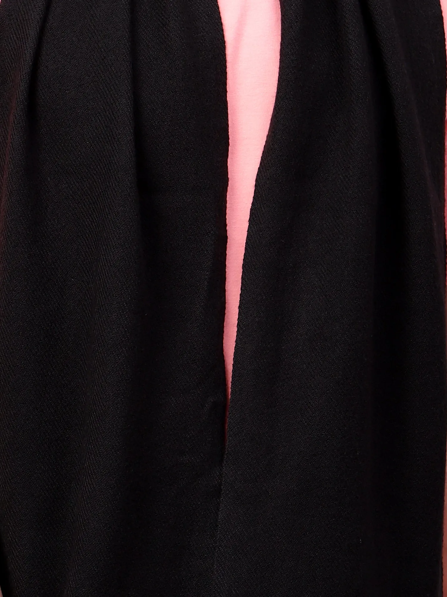 Pure Wool Black Muffler for Men