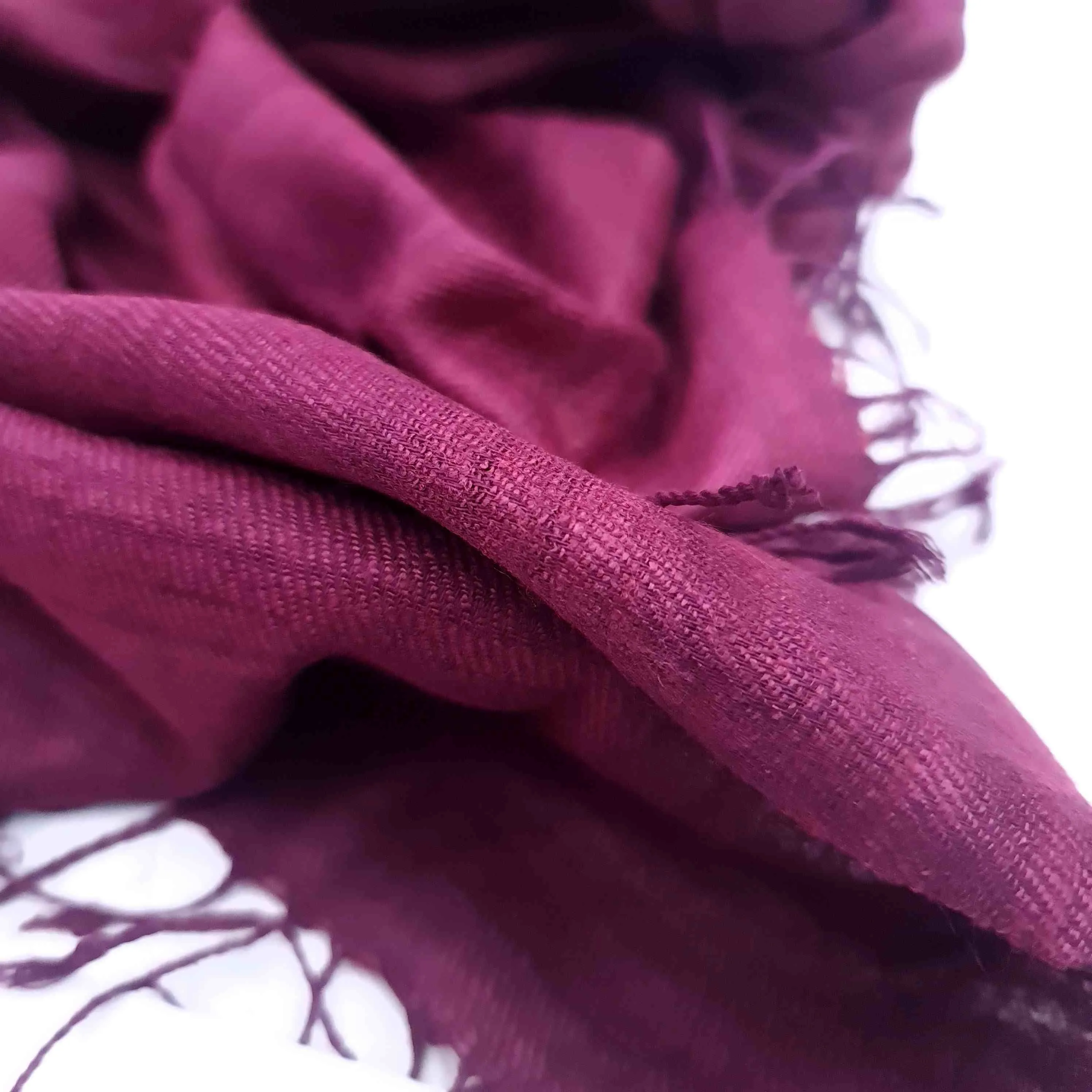 Purple Handwoven Eri Silk Scarf