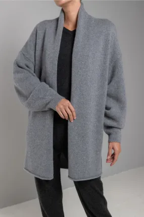 RECYCLED CASHMERE SHAWL COLLAR CARDIGAN