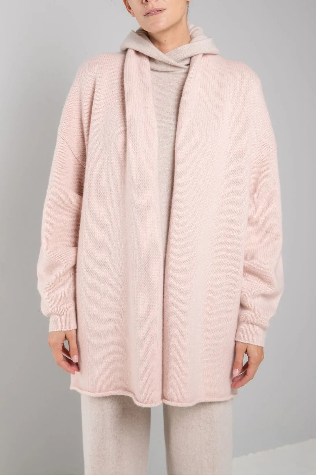RECYCLED CASHMERE SHAWL COLLAR CARDIGAN