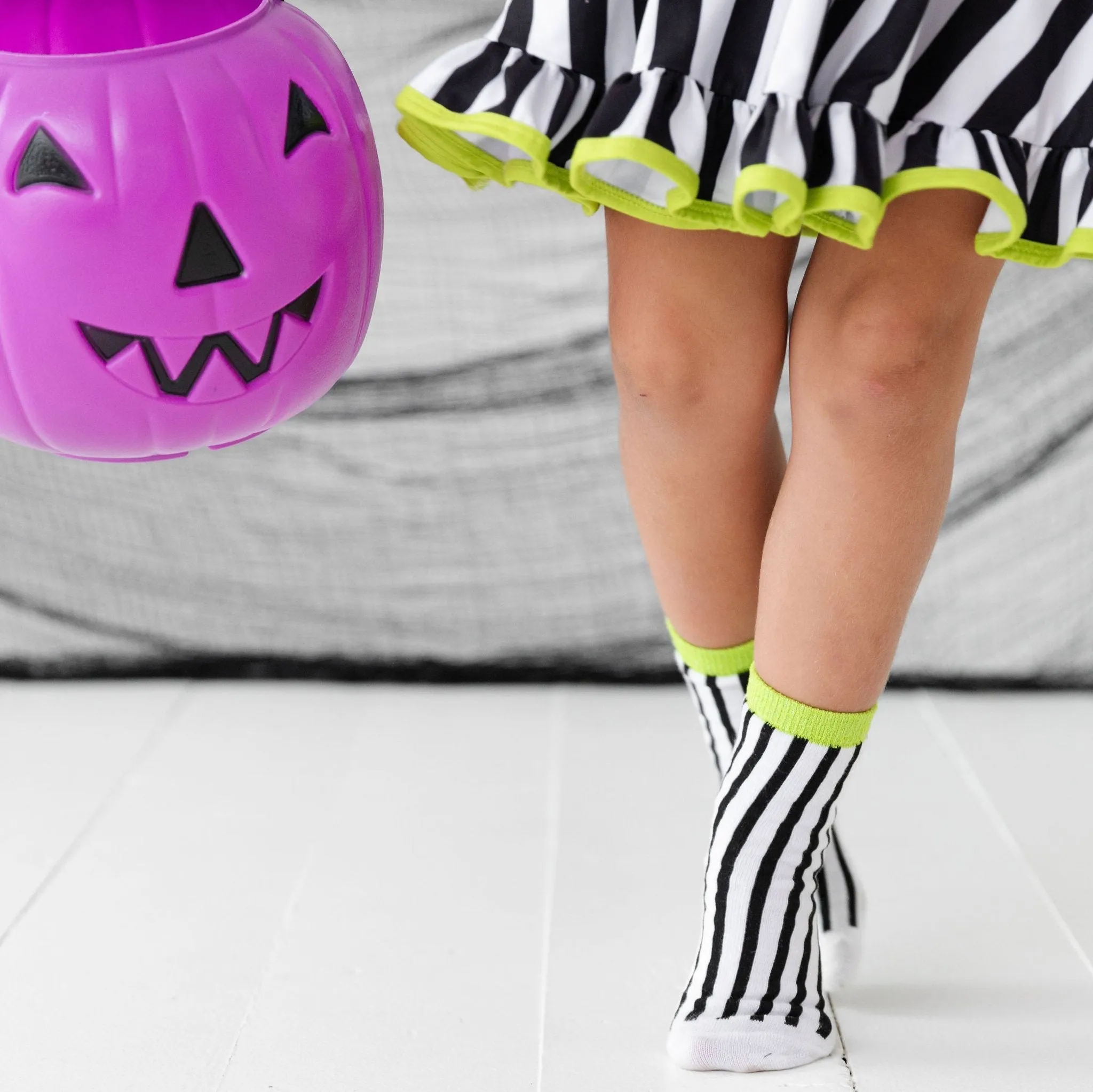 Showtime Striped Midi Socks