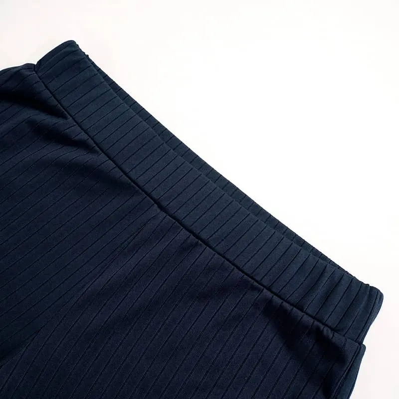 Striped cardigan trousers two-piece set