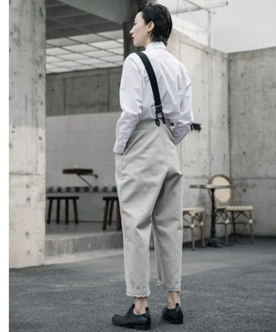 Suspender Straight Pants