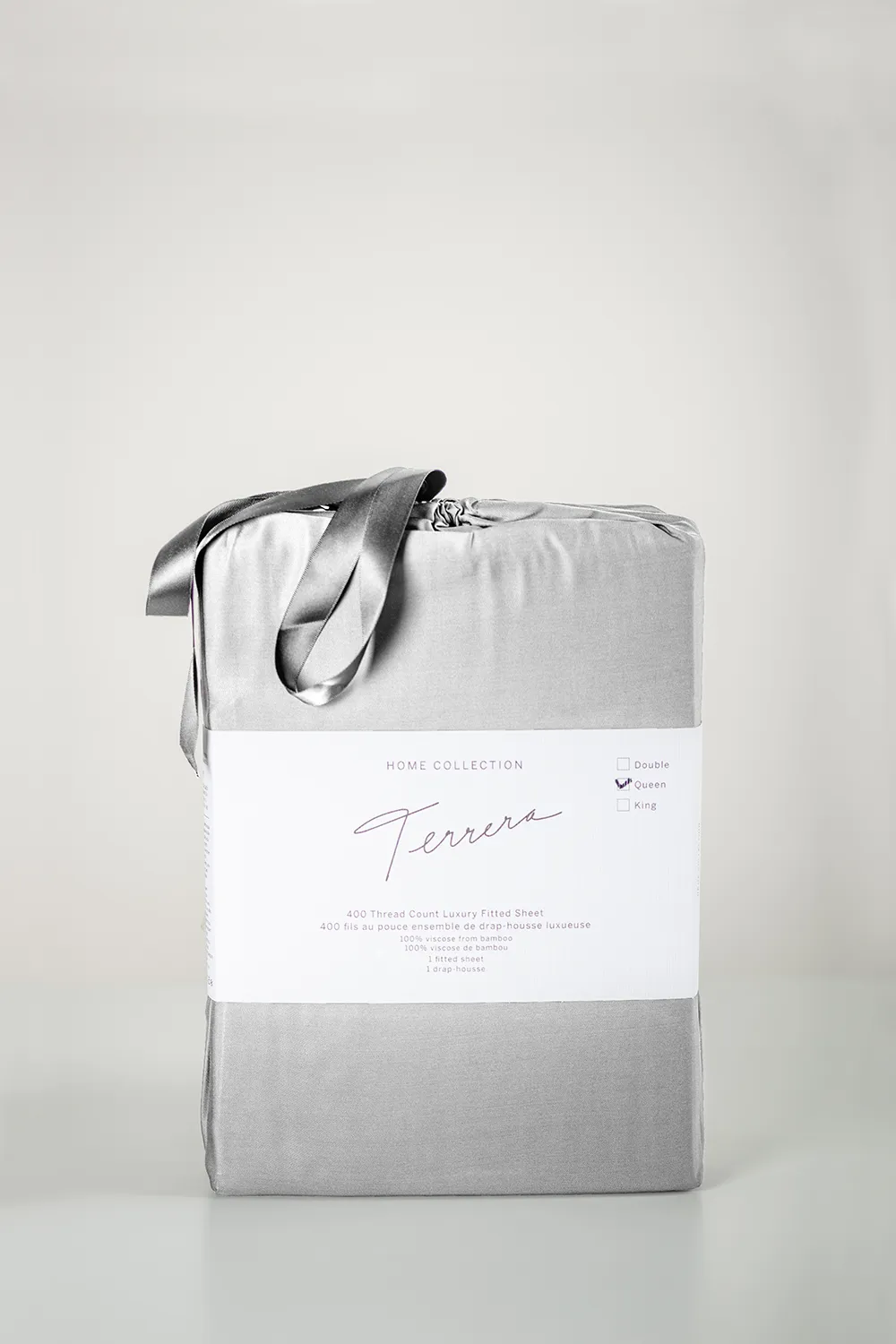 Terrera Bamboo Fitted Sheet - Grey