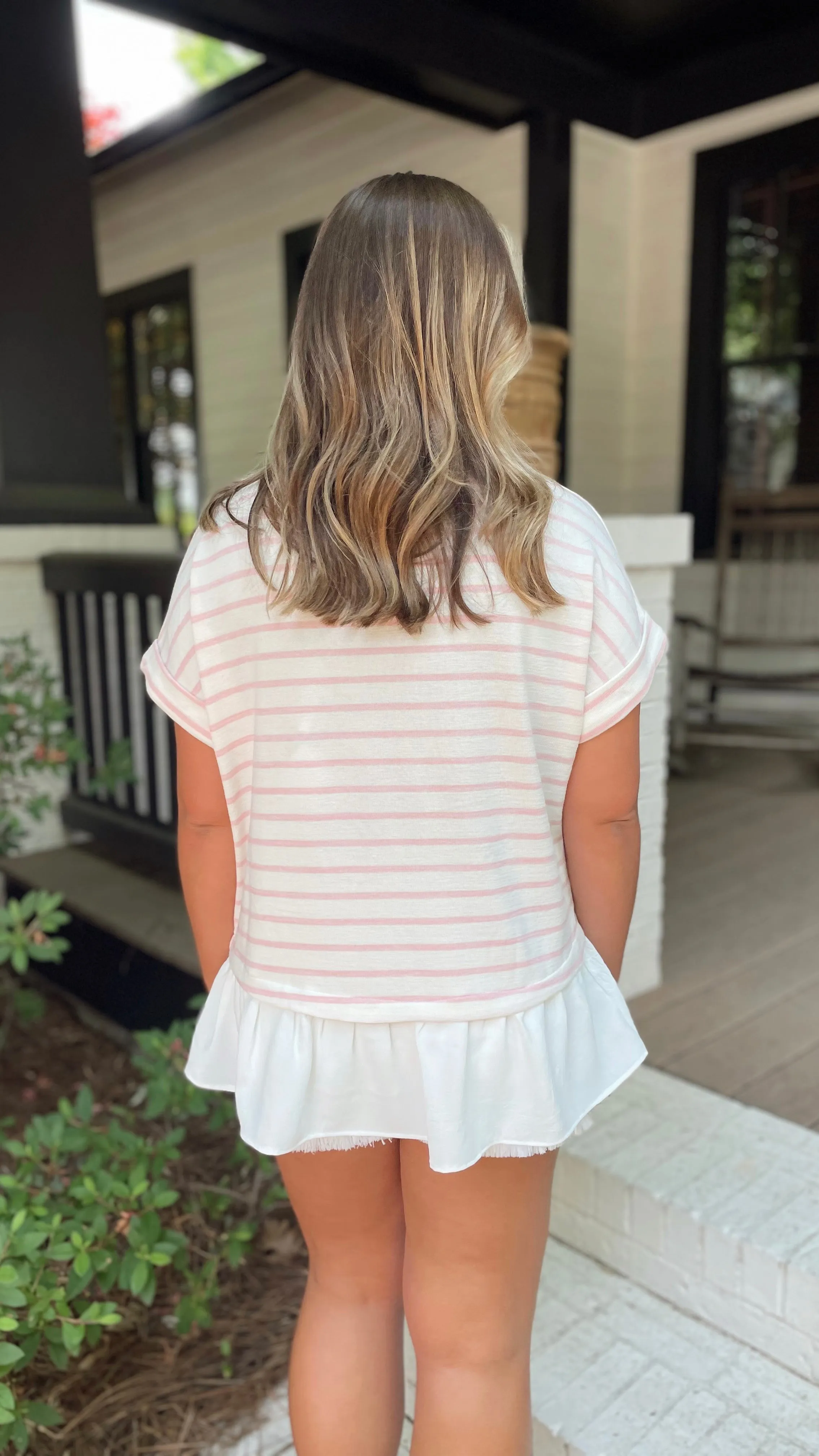 The Petal Pink Striped Top