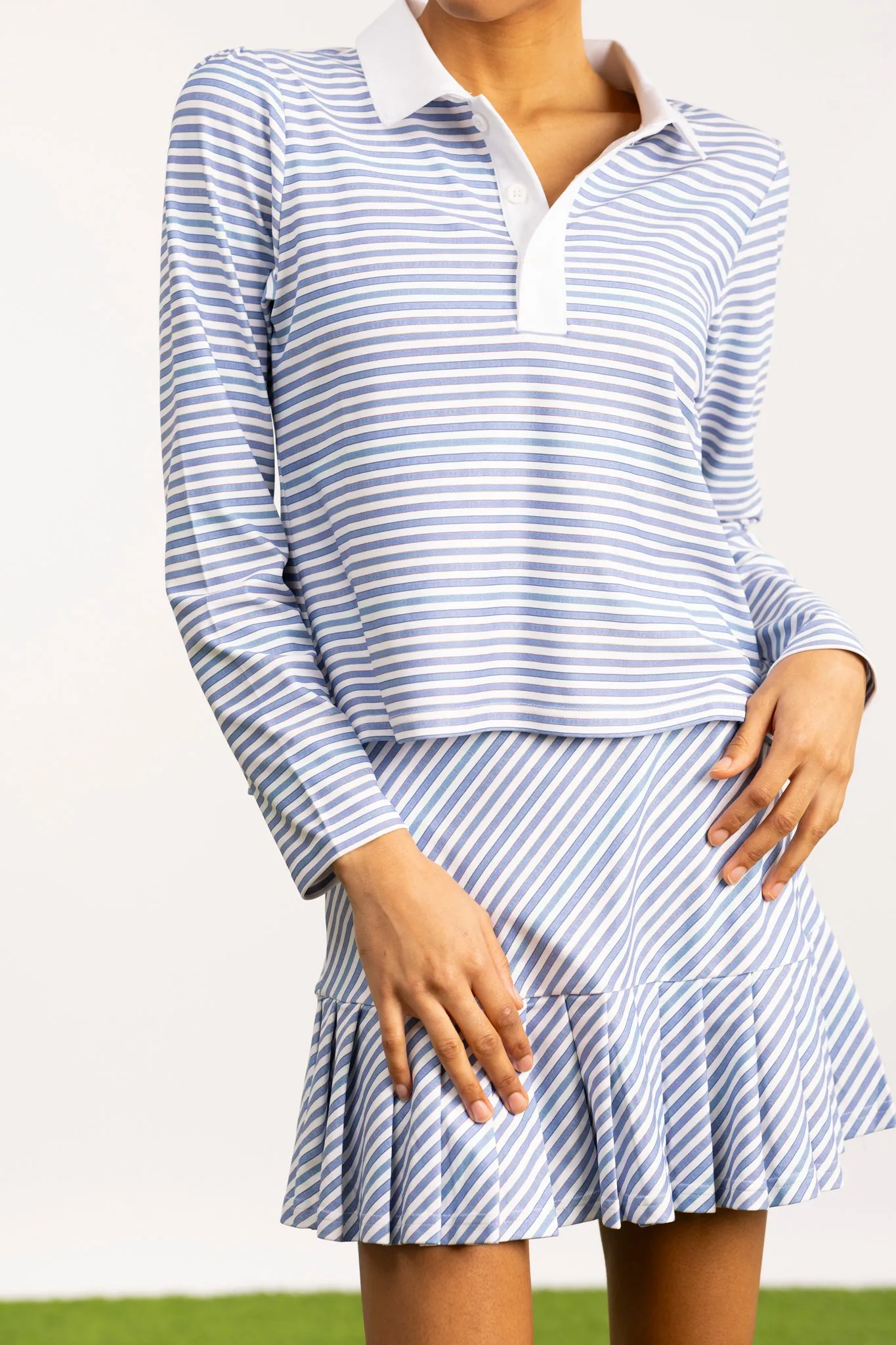 The Ruth Skort - Chambray Stripe