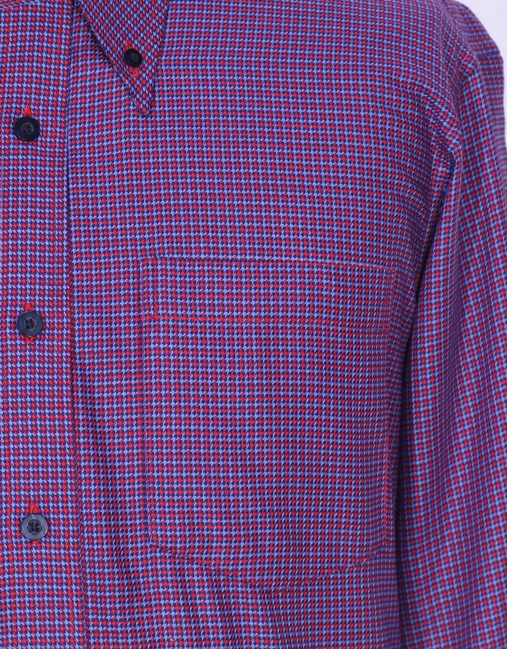 This Shirt Only -  Red Houndstooth Shirt Size M for Men